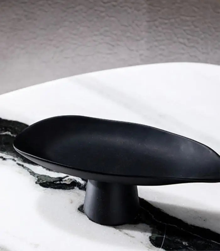 Decorative Tray Handcrafted Fruit Bowl Table Storage Black Porcelain