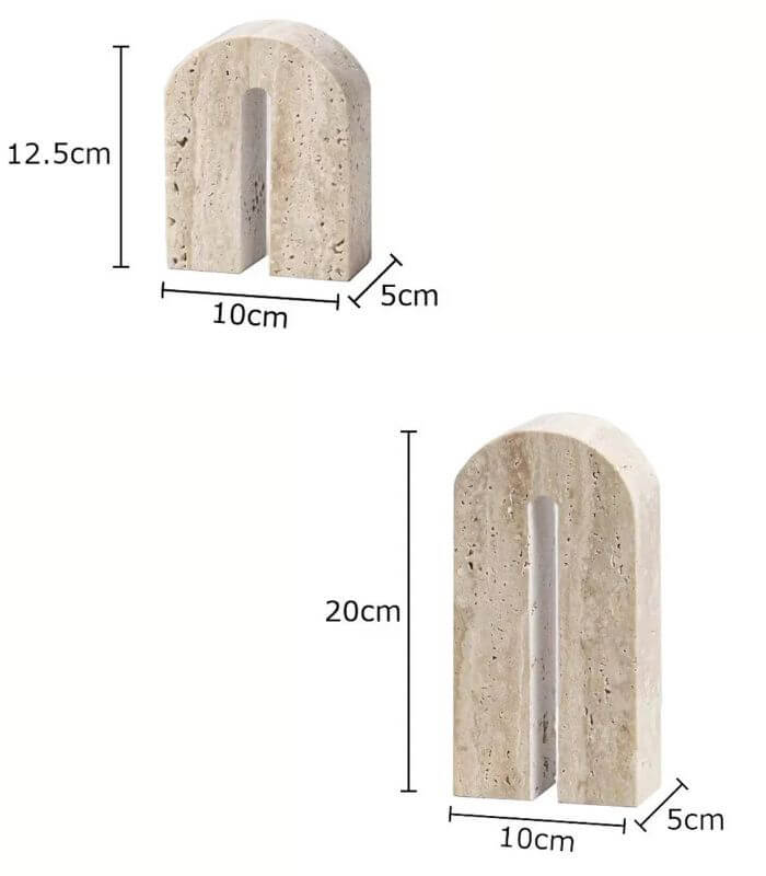 Artisanal Travertine Arch Bookend - Naturally Elegant Home Accent