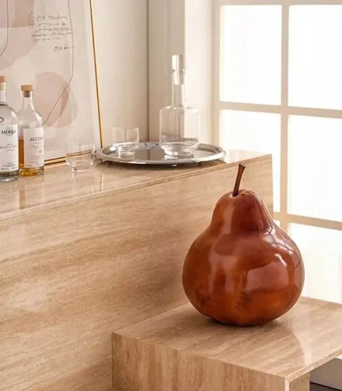 Brown Pear Decorative Sculpture Large