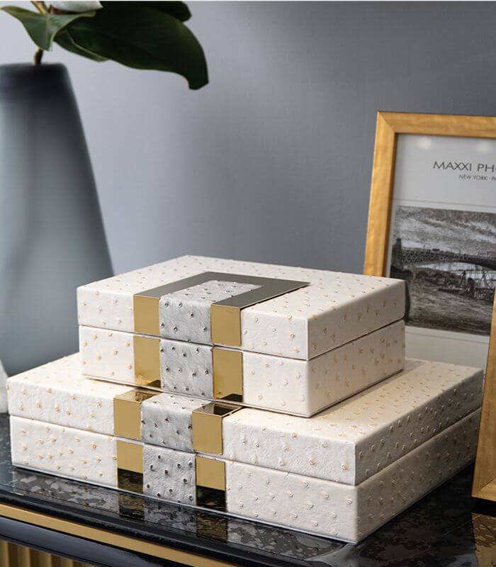 Ophelia Leather Jewelry Box Set | Rectangular Design | Sold as a Set