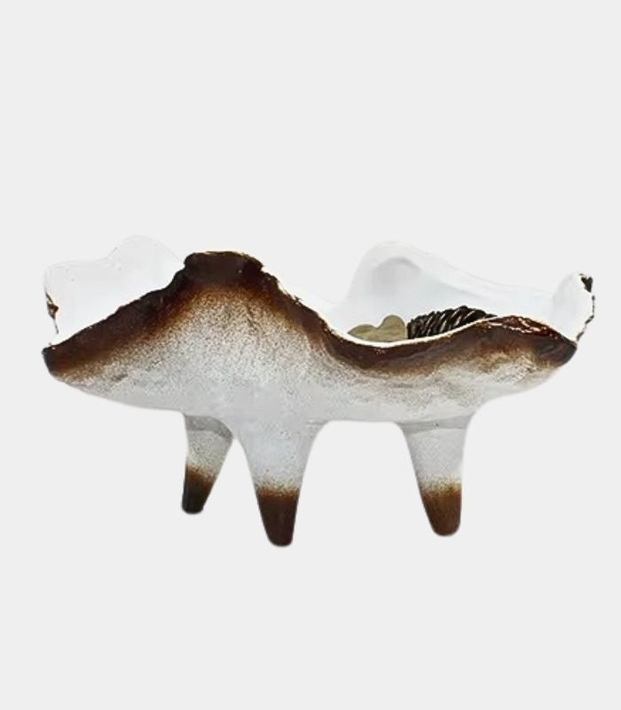 Organic Modern Art Bowl - Sculptural Decorative Centerpiece  Large 31 cm