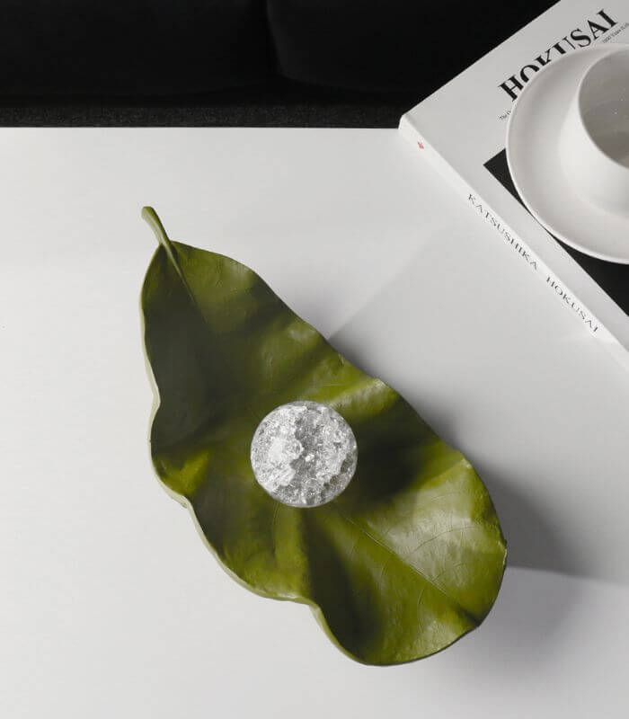 Botanica Leaf Catchall Tray Collection - Nature-Inspired Decorative Accent (Available in 3 Sizes & Colors)