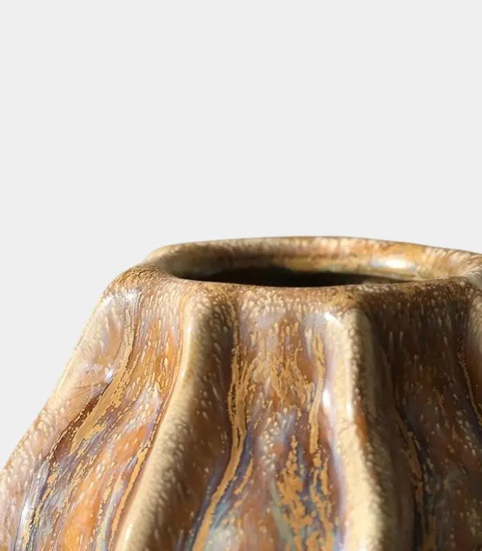 Driftwood Ceramic Vase Collection – Artisan Wood-Effect Design