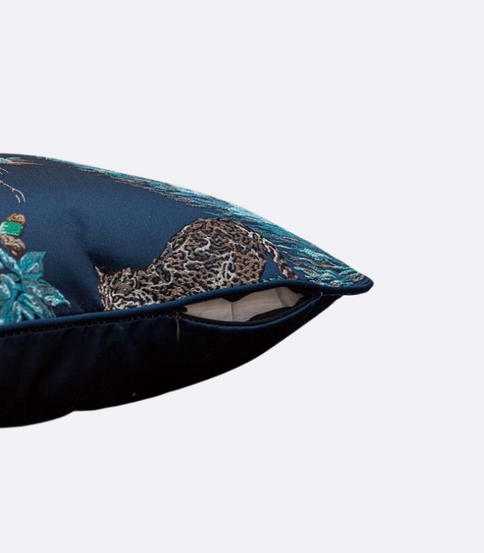 Cushion Cover Wild Life Pillow Case Embroidered Jacquard