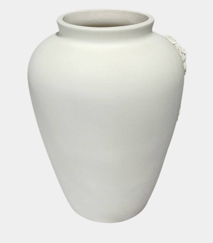 The Woodland Whispers Collection - Sculptural Ceramic Statement Vase White 30 cm