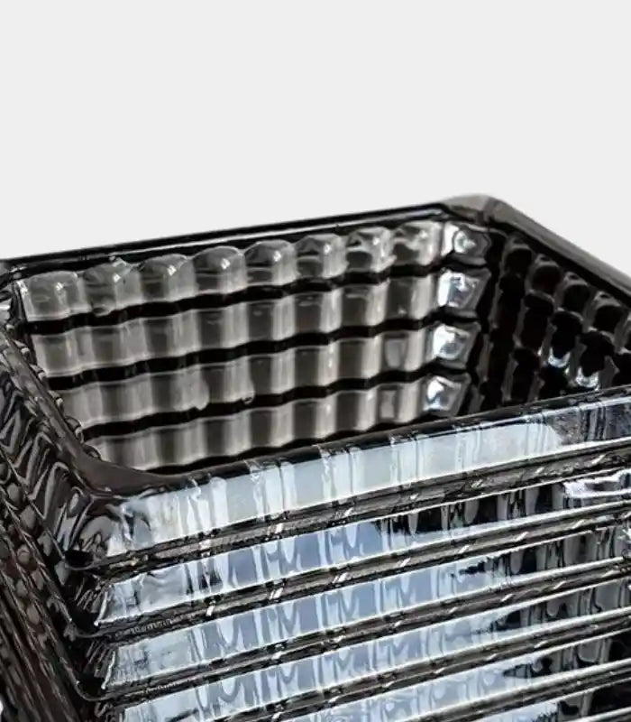 Crystal Glass Tabletop Vase Rectangular 28 cm