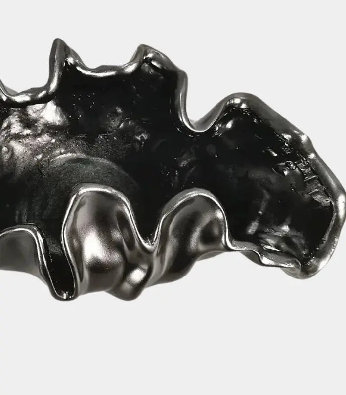 Bolide Bowl Tabletop Vase in Metallic Resin