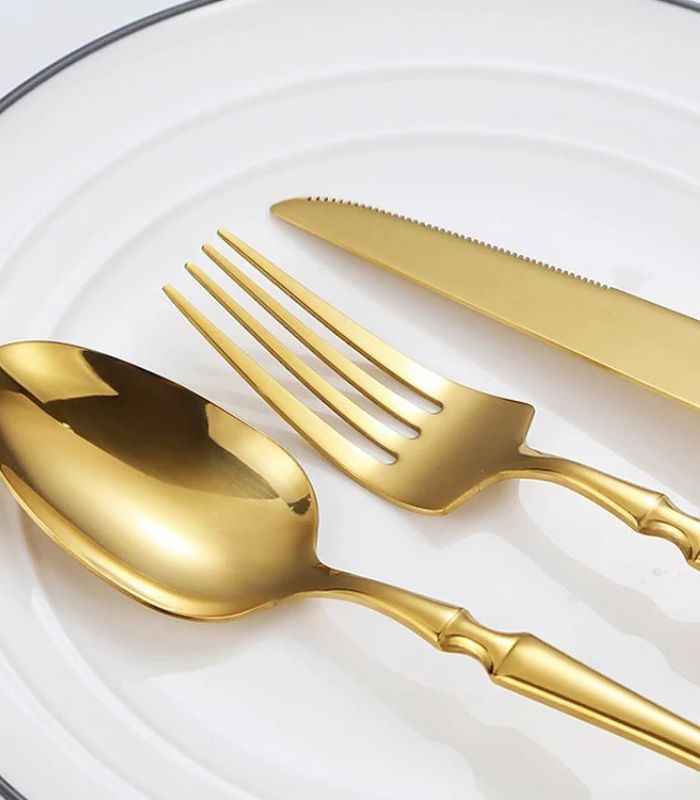 30 Pcs Cutlery Set Stainless Steel Mirror Polished Set for 6