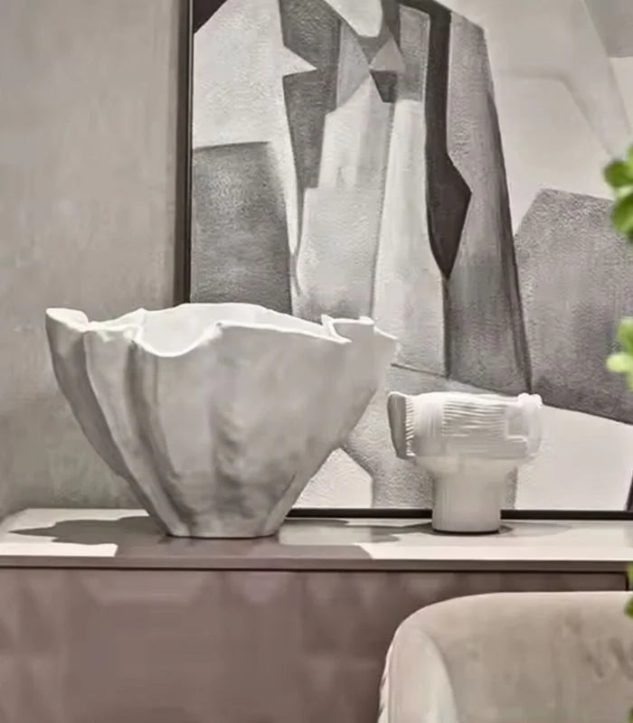 Valetta Sculptural Bowl / Vase Resin Large 37 cm