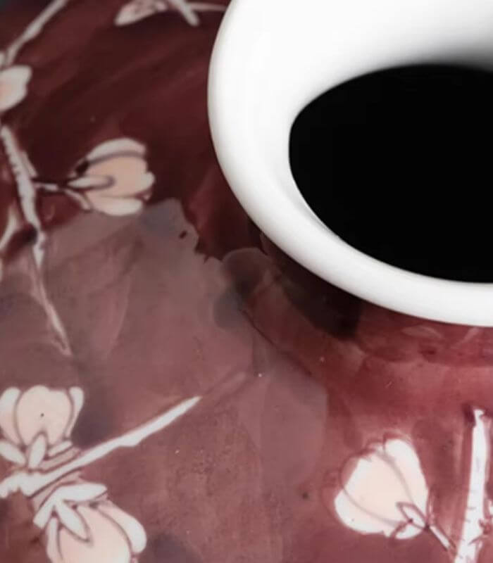 Cherry Blossom Meiping Porcelain Vase - Handpainted Floral Artistry 32cm