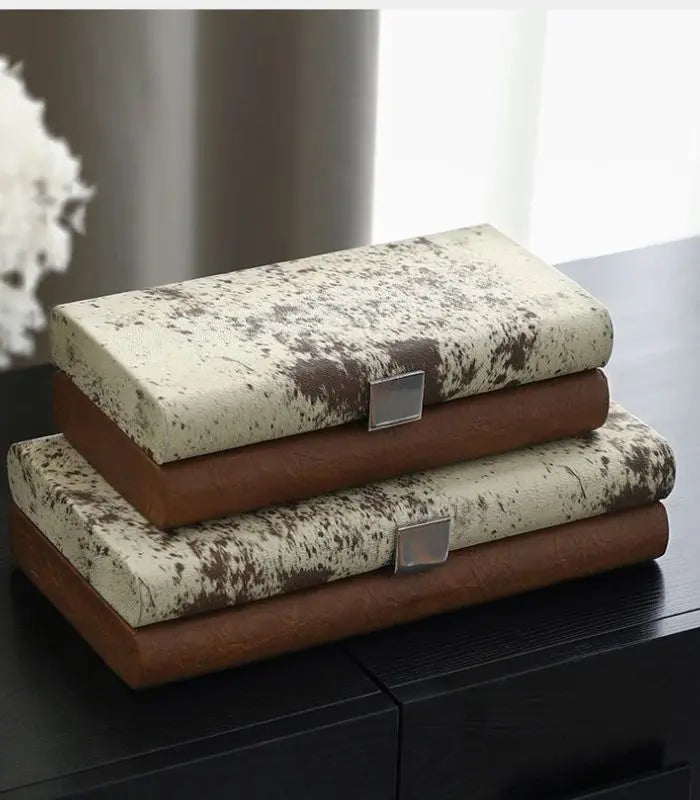 Mirella Modern Leather Trinket Jewelry Box Brown