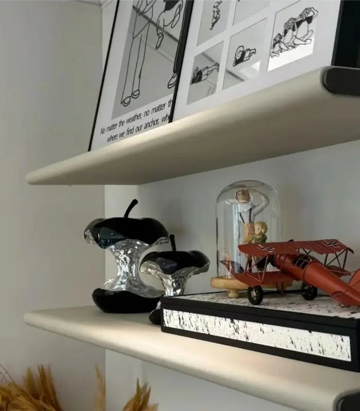 Midnight Core Apple Sculpture Ceramic Abstract Sculptural Vessel – Contemporary Art Object Collection