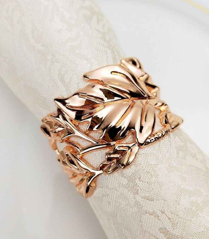 Set 6 Pcs Napkin Rings Magic Forrest Metal