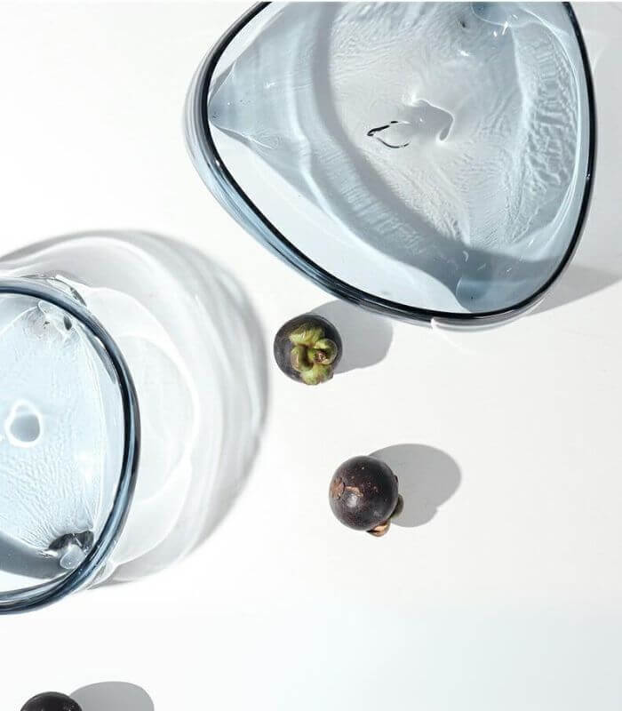 Artisan Handblown Glass Decorative Bowl - Modern Fluid Design in 3 Sizes