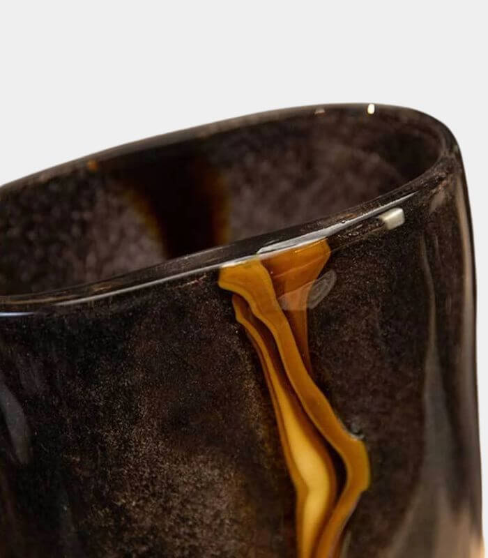 Black Orion Tabletop Vase Glass
