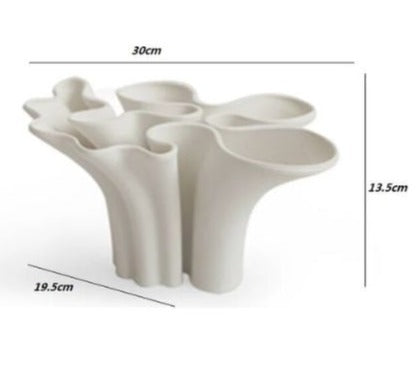 Table Top Vase Paloma White Ceramic Large 30 cm