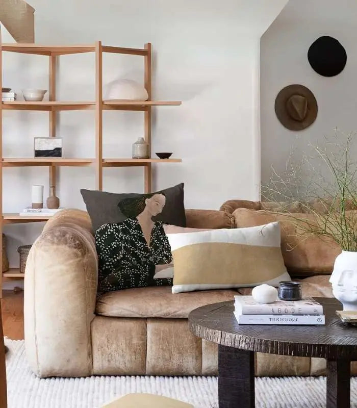 Portrait Print Cushion Cover – Contemporary Botanical Design