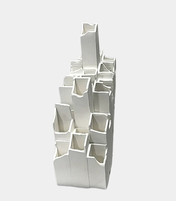 Ceramic Modern Sculpture Celestial White