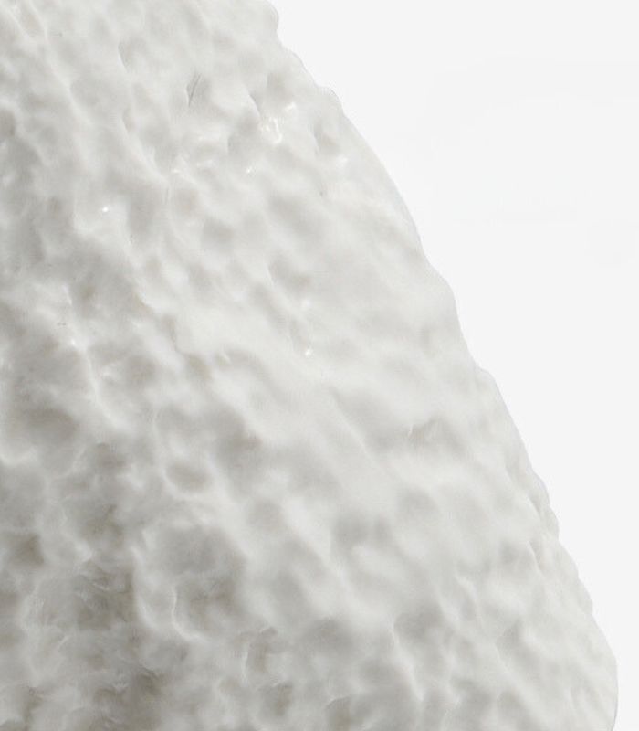 Textured White Ceramic Gravy Boat or Sauce Pitcher - 10.5cm x 4.5cm