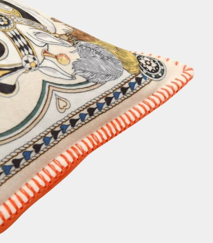 Equestrian Horse Print Cushion Cover 45 cm (18 in) – Polyester Cotton Blend, 2 Colours – Elegant Decorative Throw Pillow