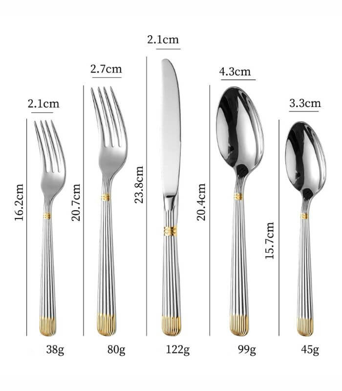 20 Pcs Cutlery Set Meridian Ridge – 304 Stainless Steel Set for 4 People