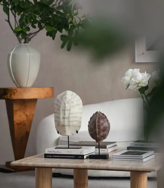 Carapace Resin Sculpture – Tortoise Shell Decorative Accent