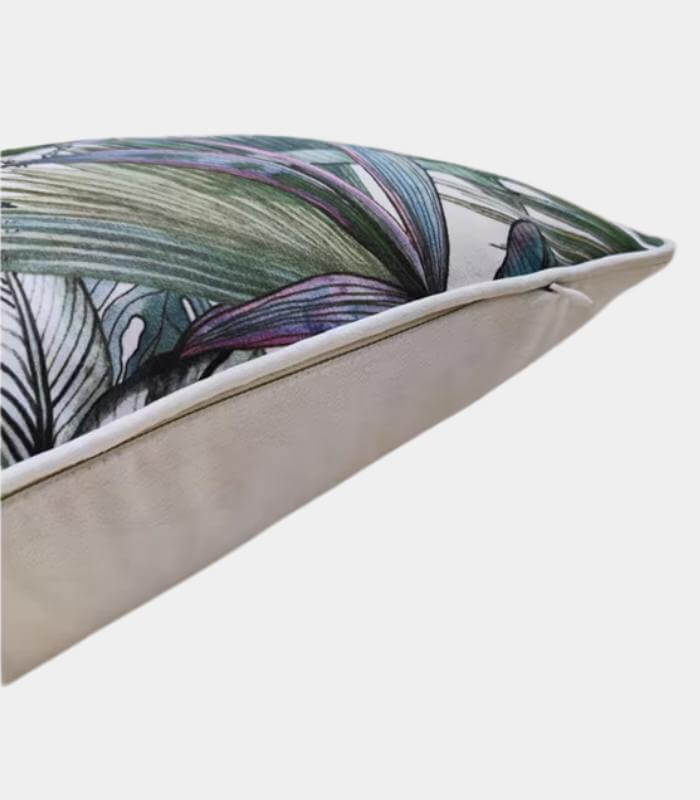 Botanical Haven Decorative Cushion Cover Tropical & Coastal Fern Print Throw Pillow Cover 45x45 cm