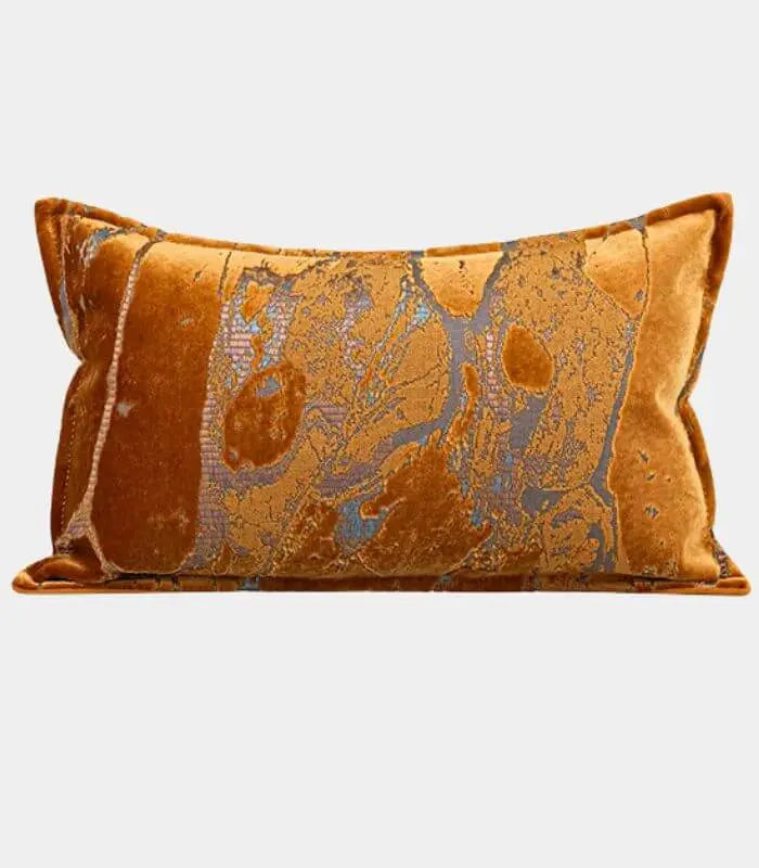 Belcanto Marbled Cushion Cover – Velvet & Woven Jacquard Design