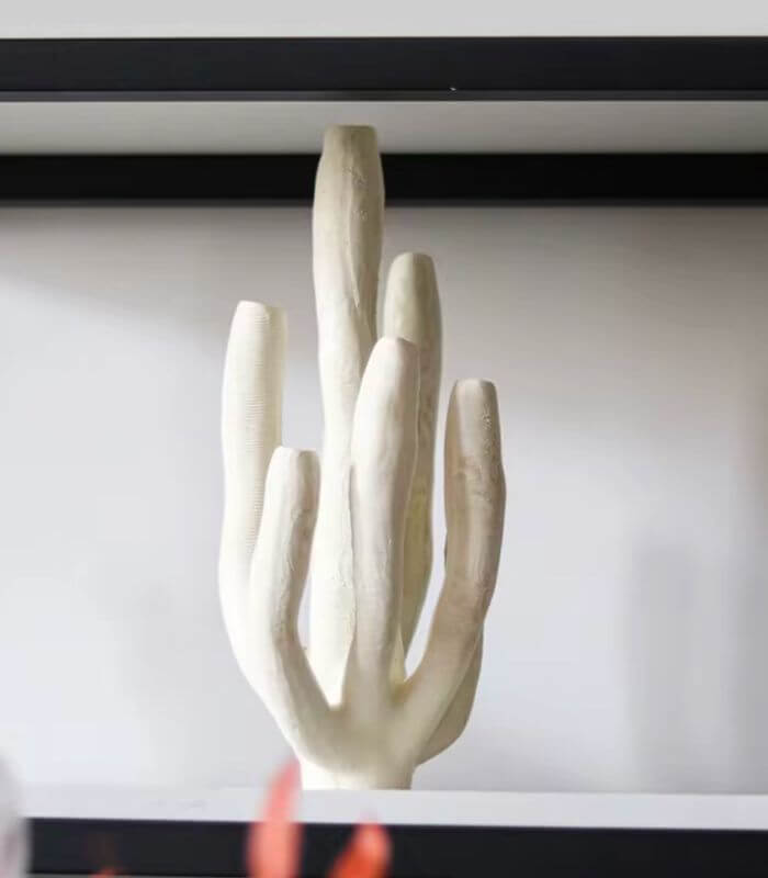 Modern Coral Branch Sculpture – Resin Marine-Inspired Decor | 35cm Contemporary Accent Piece