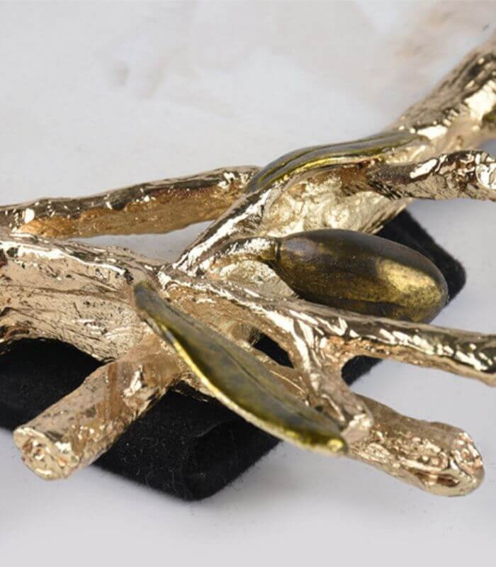 Golden Olive Branch Ornate Photo Frame Alloy