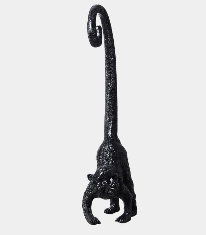 Black Resin Monkey Sculpture – Contemporary Decorative Figurine