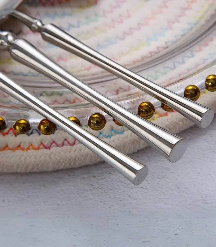 Set of 30 Classic Stainless Steel Art Deco Cutlery Silver Set for 6 people