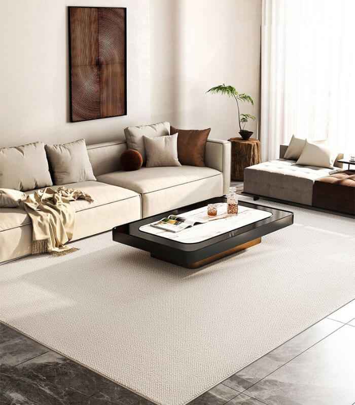 Beach Rock Carpet Indoor Rug New Zealand Wool Solid Handmade