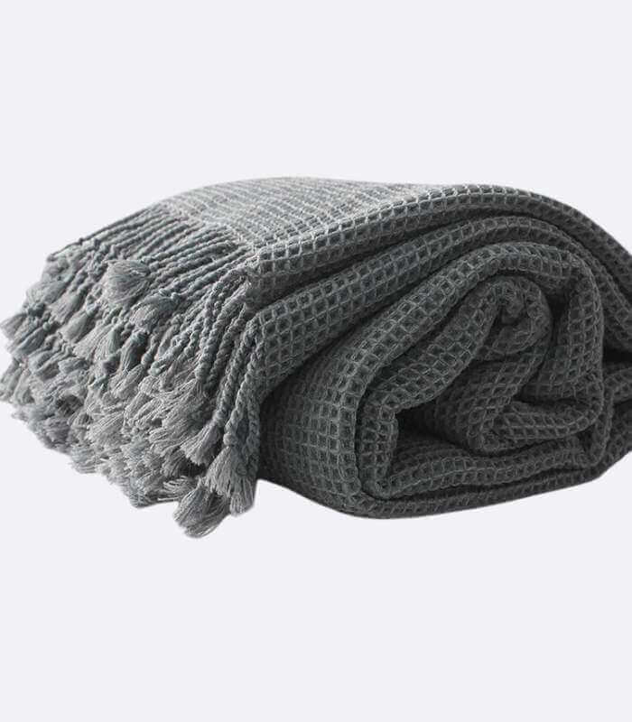 Waffle Throw Blanket Large 150 x 220 cm