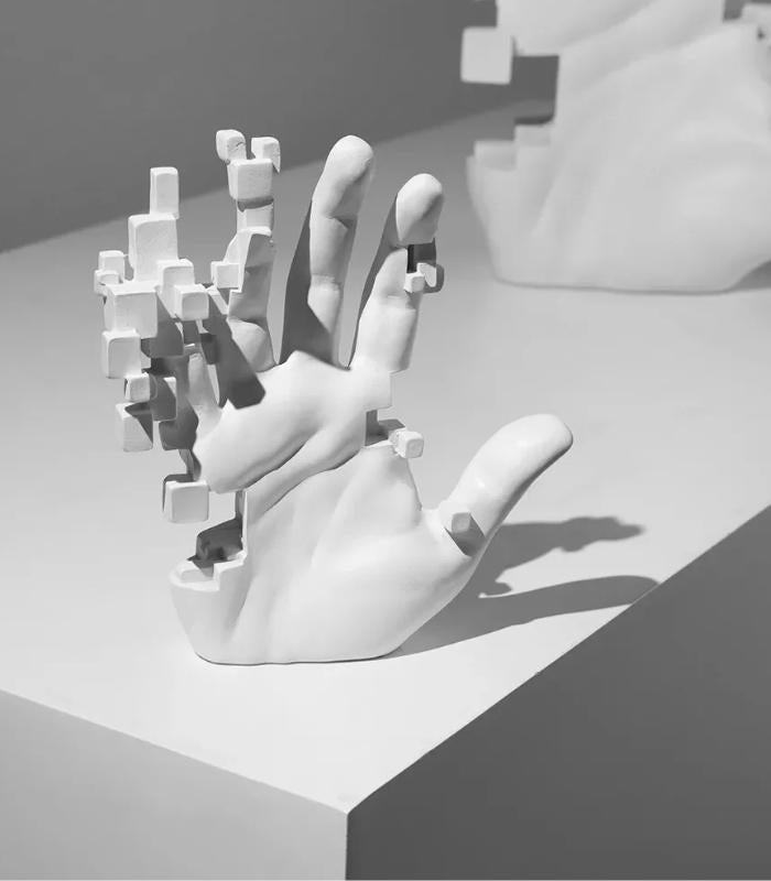 Sculpture Abstract Hand Home Decoration Art Shelf Decor White
