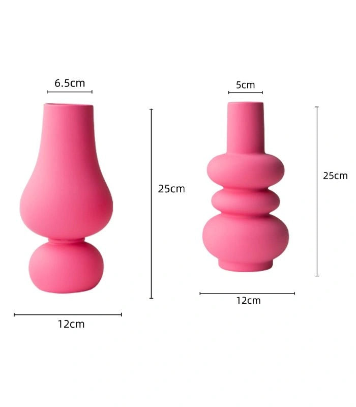 Elegant Pink Ceramic Vases - Available in 2 Unique Designs