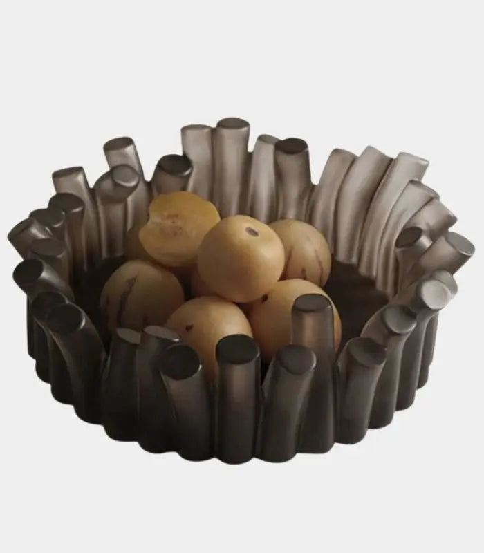 Bamboo Grove Decorative Bowl – Sculptural Resin Design 33 cm