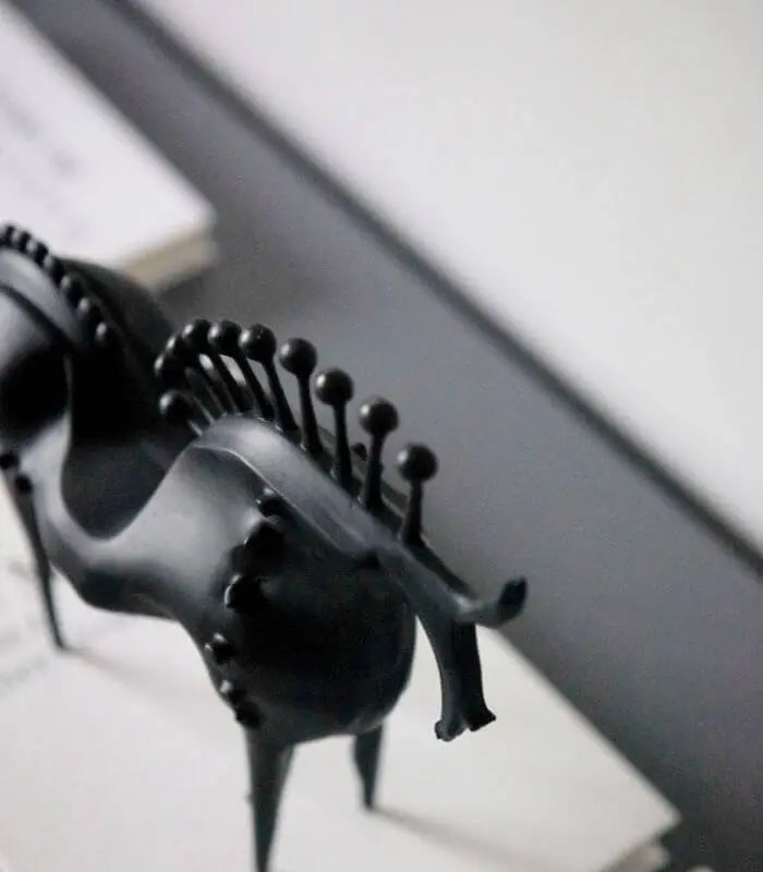 Amaya Abstract Horse Decorative Sculpture Metal Black