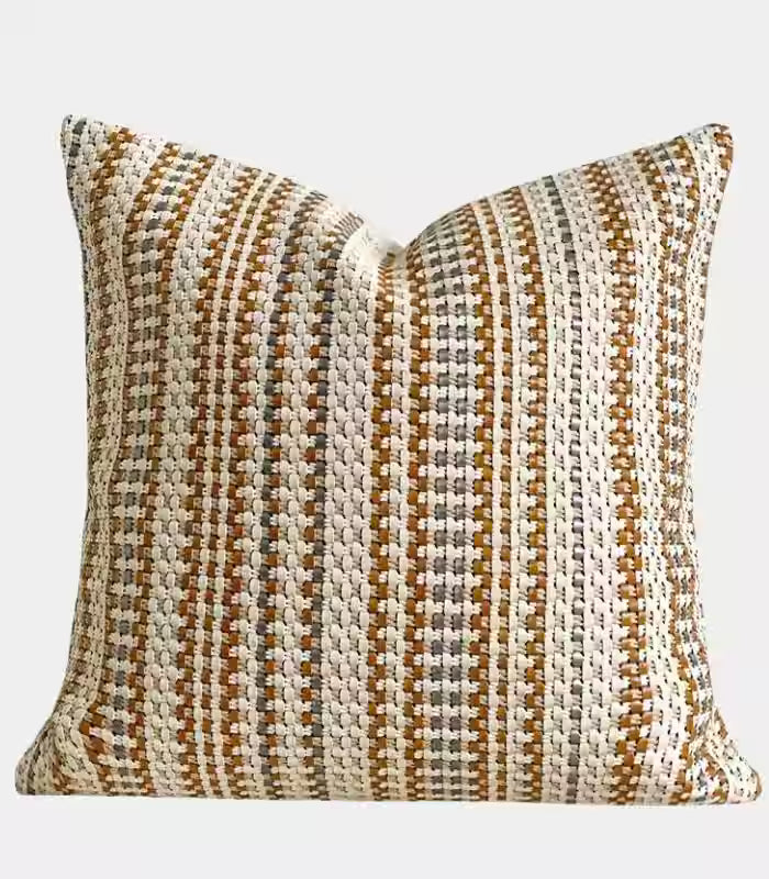 Handcrafted Cushion Cover – Textured Stripe Design 45x45 cm