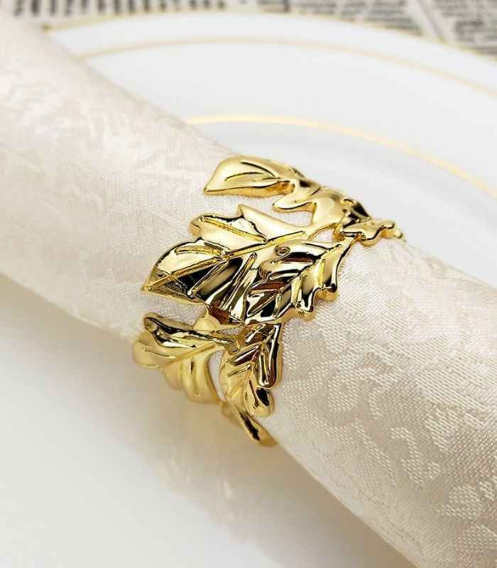 Set 6 Pcs Napkin Rings Magic Forrest Metal