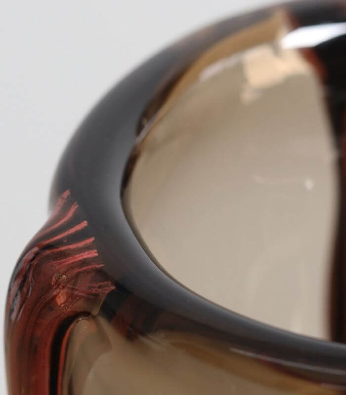 Artisan Hand Blown Glass Vases - Sculptural Elegance Red and Black