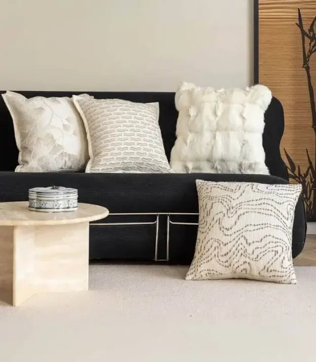 Luminous Cushion Cover Elegant Jacquard Decorative Throw Pillows 45x45 cm