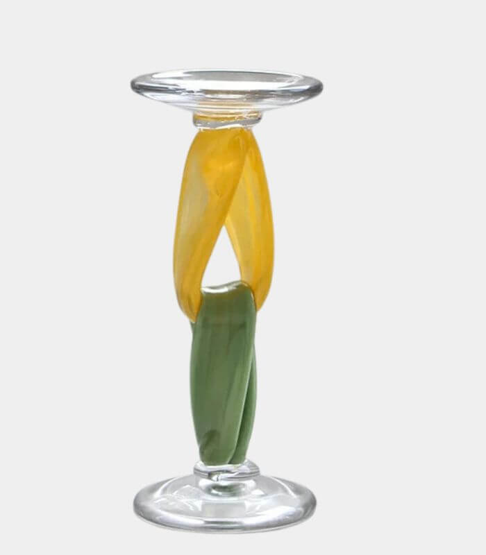 Tulip Candleholder – Hand-Blown Botanical Statement Piece Glass