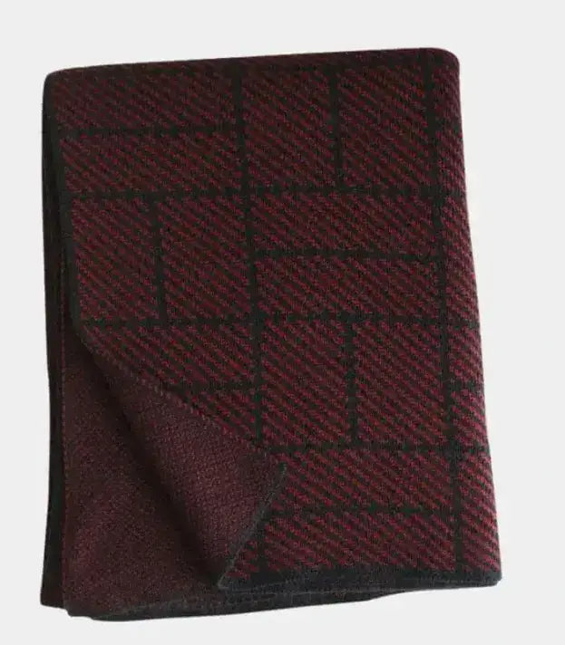 Signature Geometric Textured Throw Blanket | Premium Knit Home Accent 130x180 cm