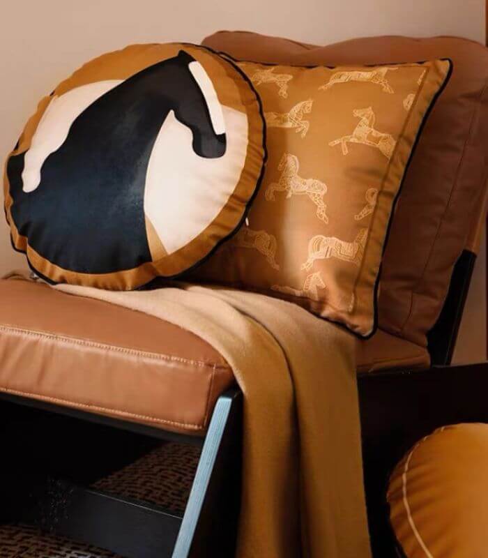 Galloping Equestrian Decorative Velvet Throw Pillow | Heritage Collection 45 cm