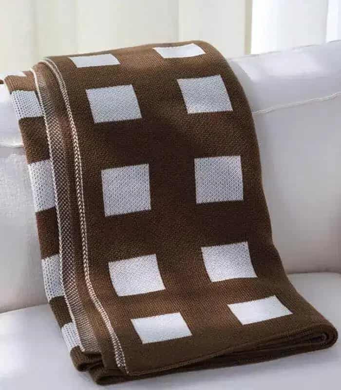 Geometric Knitted Blanket – Soft Throw, 1 kg | 130 x 180 cm (51 x 71 in)