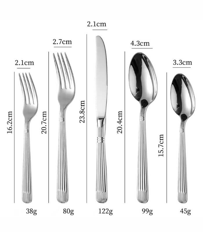 20 Pcs Cutlery Set Meridian Ridge – 304 Stainless Steel Set for 4 People