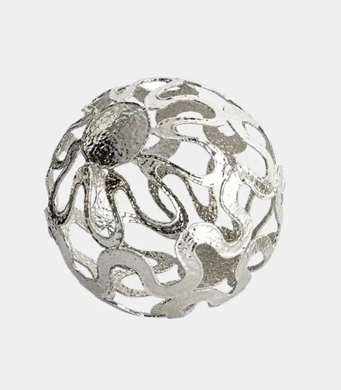 The Arabesque Decorative Sphere Sculpture Decorative Object Silver