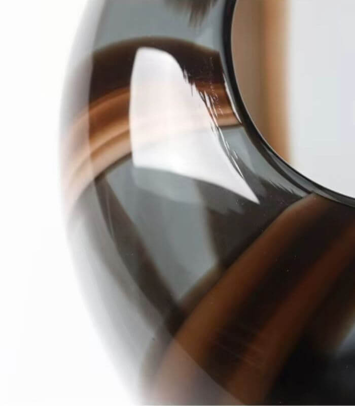 Brown Ribbon Glass Tabletop Vase – Handcrafted | 3 Sizes Available