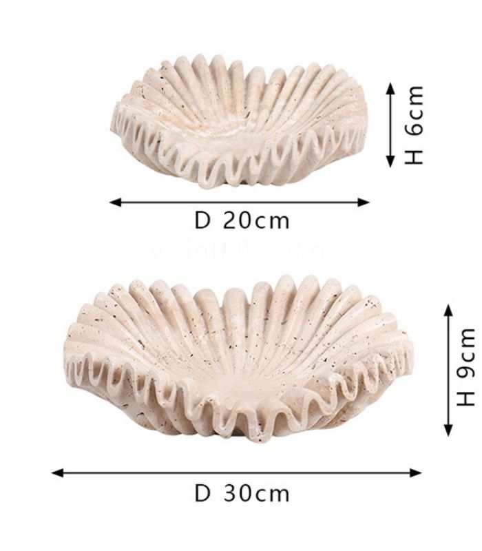 Handcrafted Natural Travertine Bowl - Available in Two Sizes